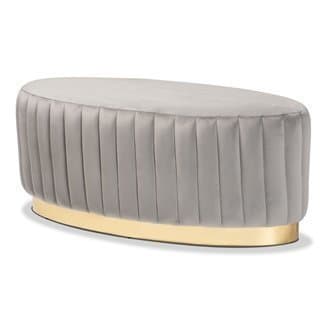 Velvet Oval Ottoman thumbnail 1