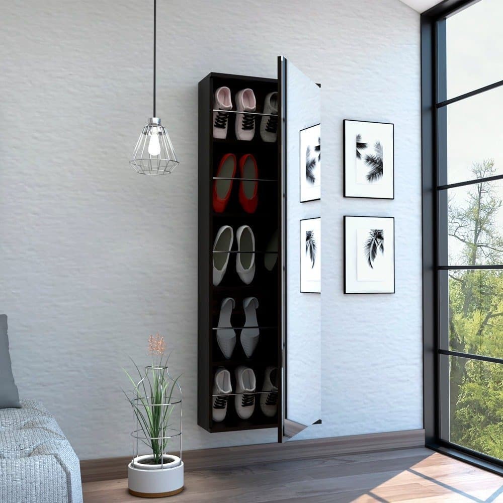 Wall Mounted Shoe Rack with Mirror furniture product