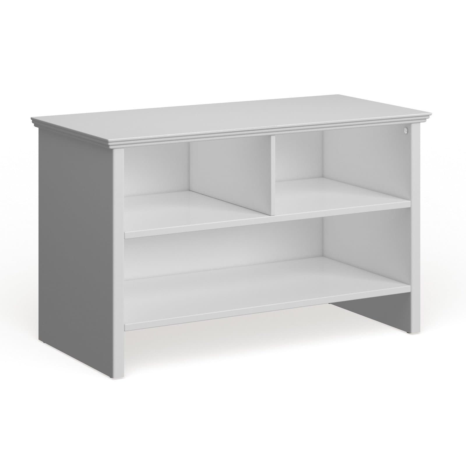 White Ivory Wood Shoe Bench thumbnail 3