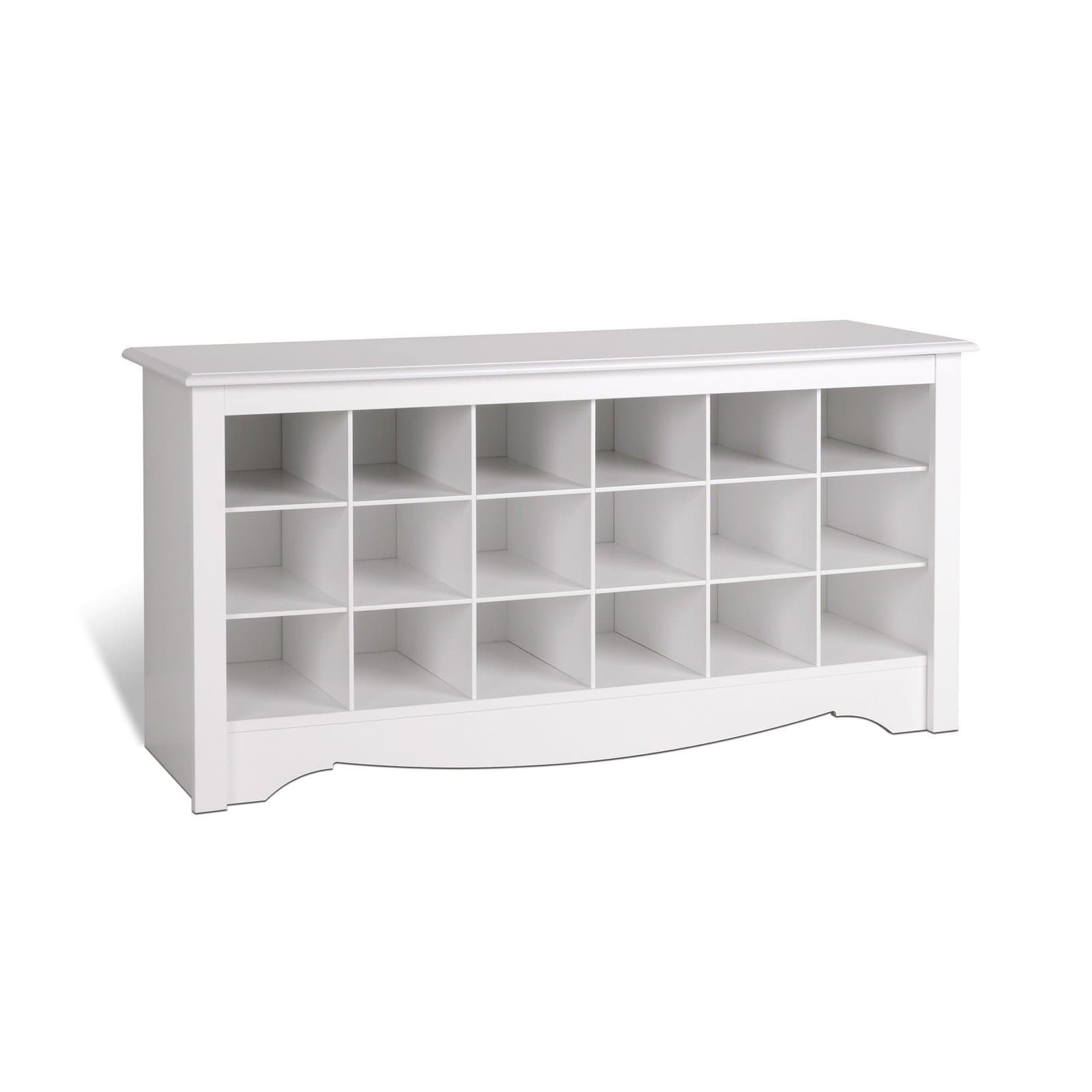 White Shoe Storage Cubie Bench thumbnail 3