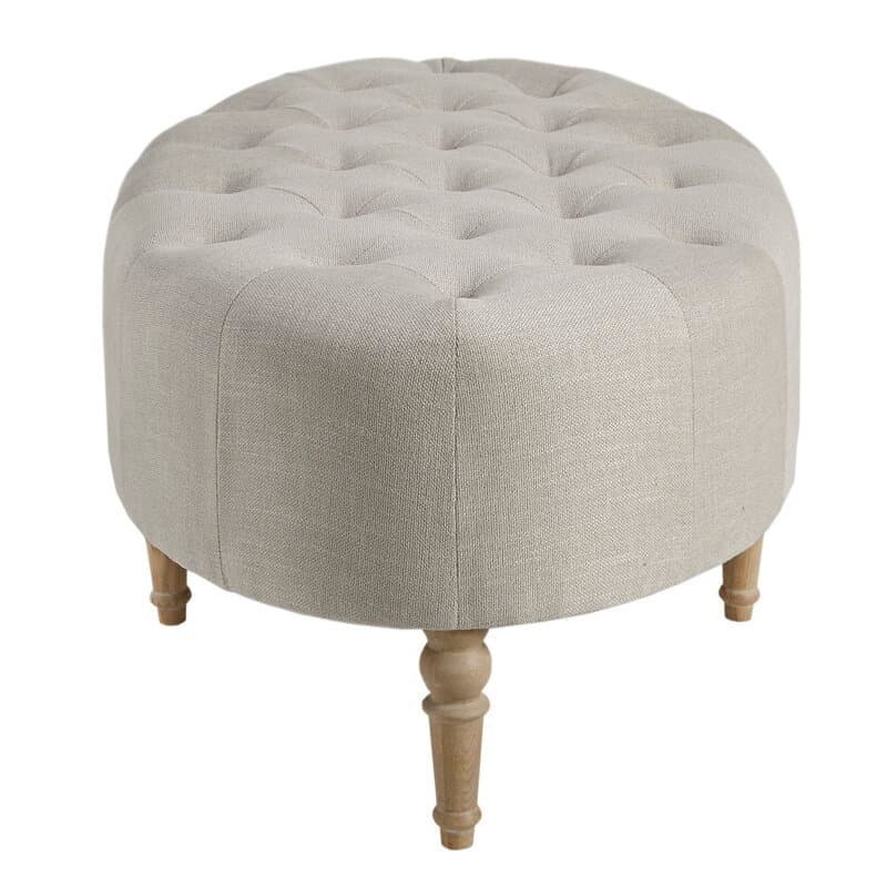 Wide Tufted Oval Standard Ottoman thumbnail 4