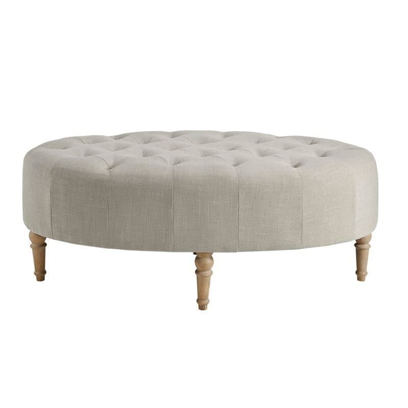 Wide Tufted Oval Standard Ottoman thumbnail 5
