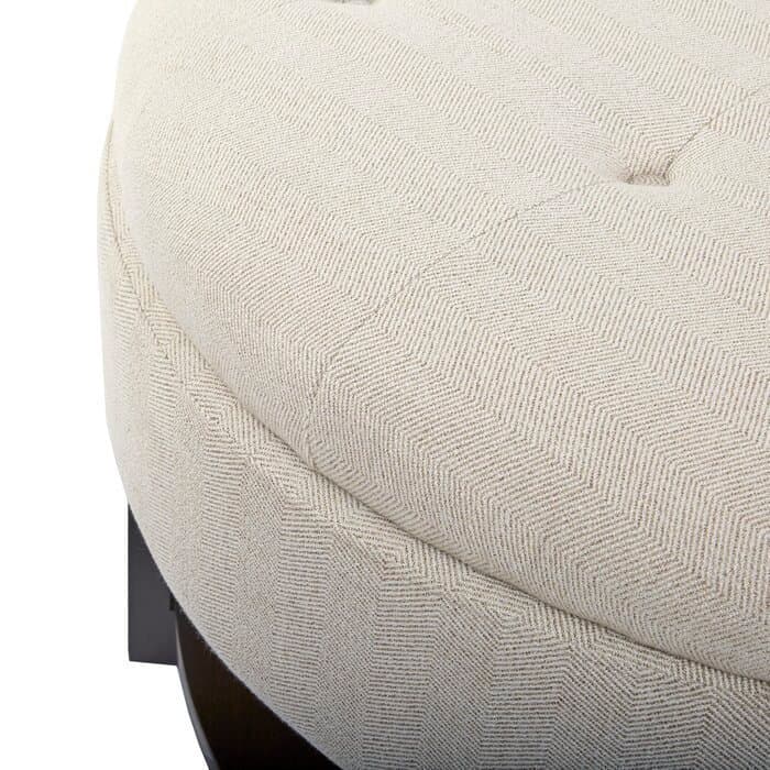 Wide Tufted Round Storage Ottoman thumbnail 11