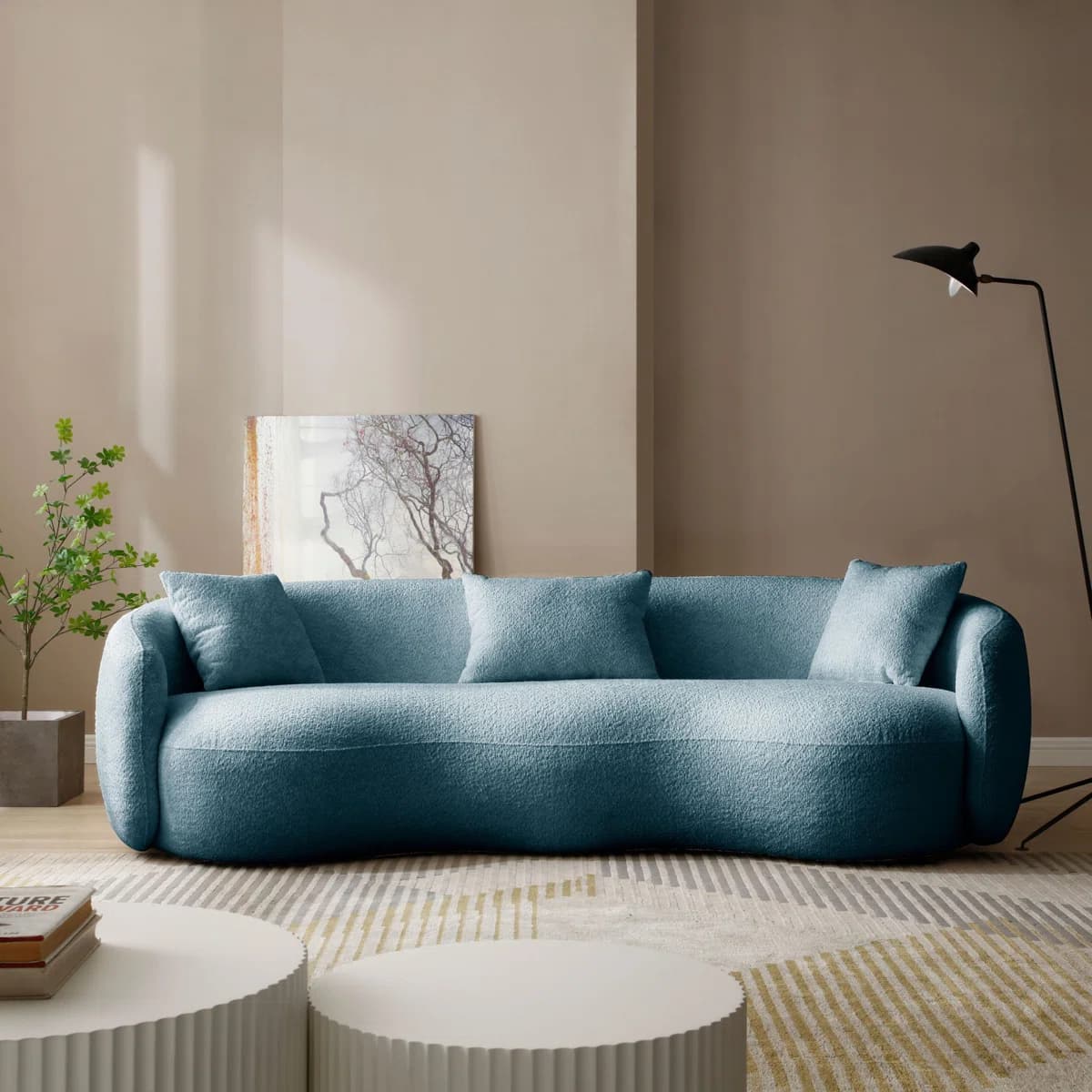 Yazgur Mid Century Modern Curvedom Sofa thumbnail 1