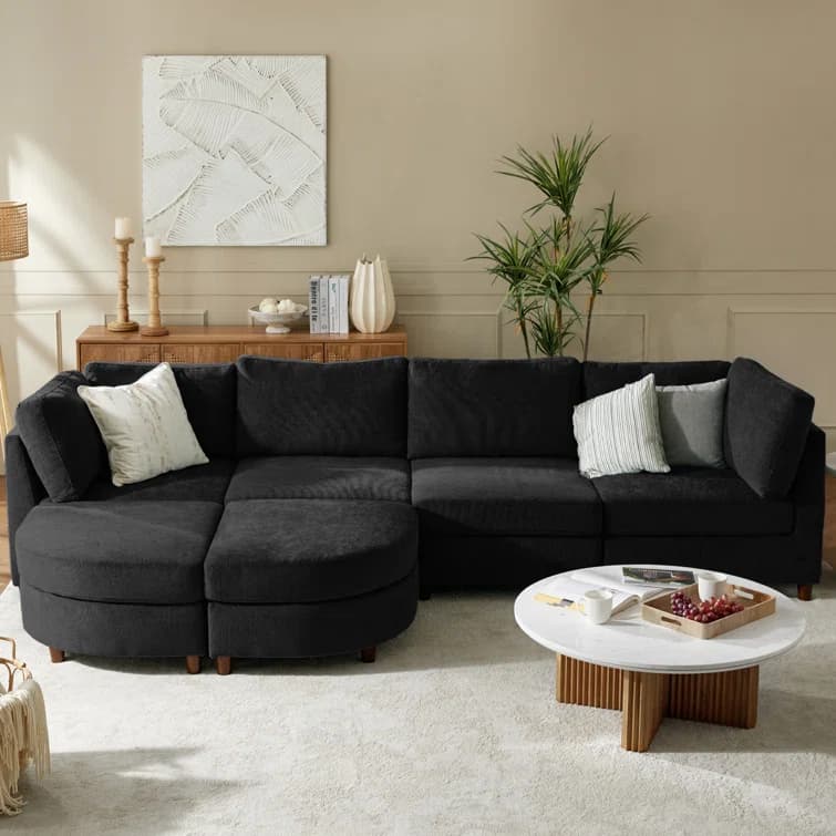 Dayman 6-Piece Modern Convertible Sectional Sofa main product image