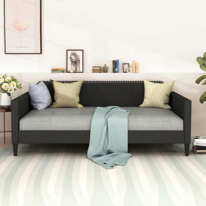 Polyester twin daybed, Gray main product image
