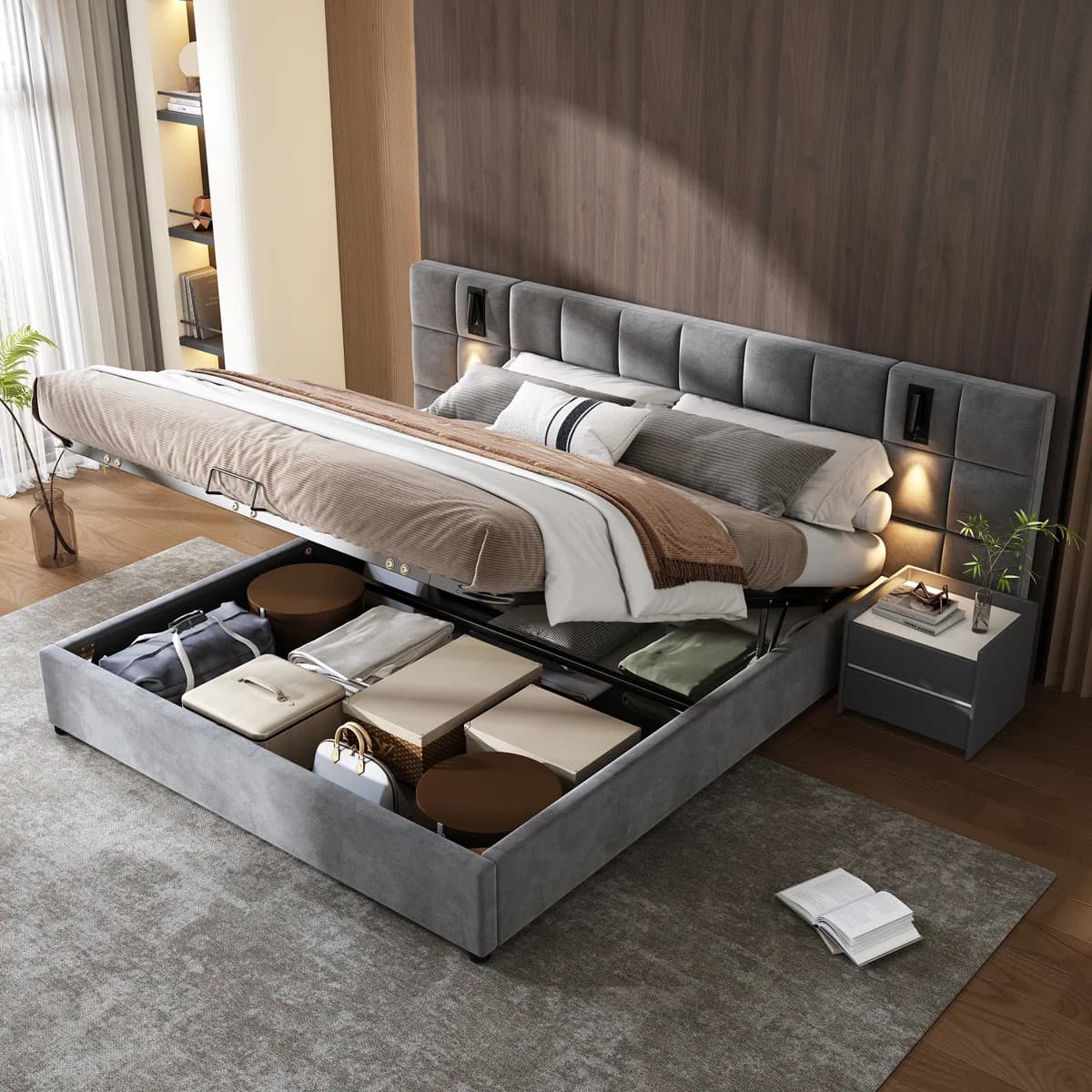 Wayfair Bed Frame With Wide Headboard main product image